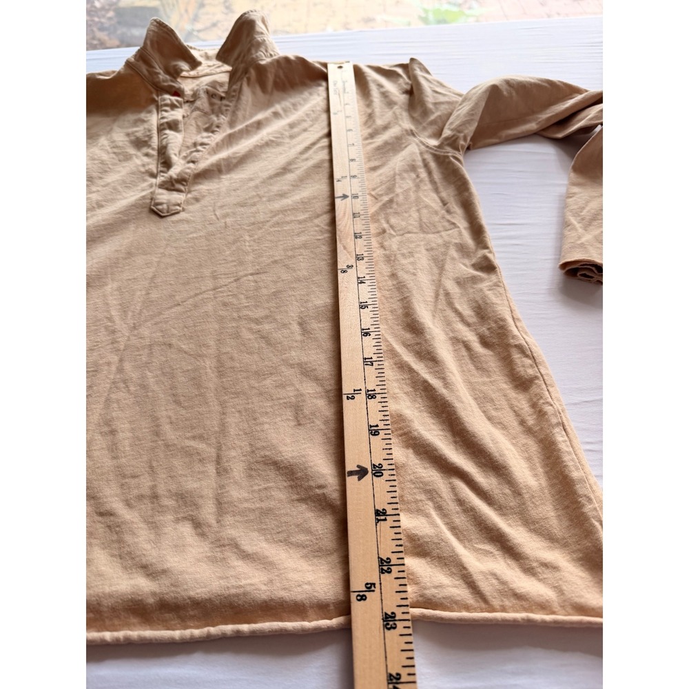 FRANK & EILEEN Tan Patrick Popover‎ Minimalist Coastal Pullover Shirt MED $178 - Picture 6 of 11